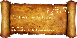 Ölbei Tertullia névjegykártya